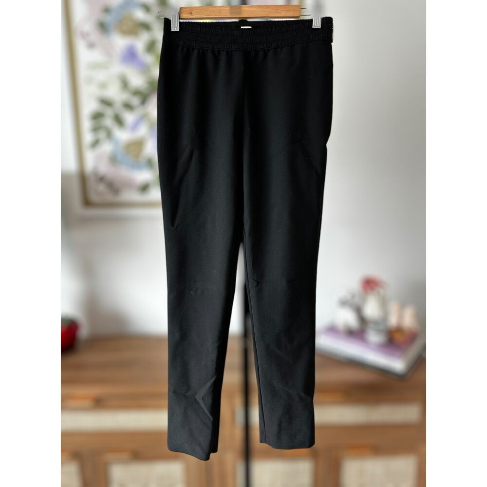 Kate Spade Black Blaze A Trail Black Legging Pants with Gold Side Zippers Size 2